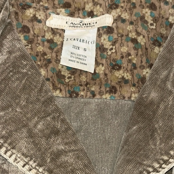 Z CAVARICCI Authentic Vintage Tan Corduroy Stretch Soft Distressed Jacket Blazer - Picture 13 of 15